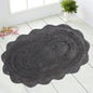 Crochet Oval Bath Mat-Griffin Gray,21''X34''