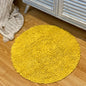CHENILLE SHAGG ROUND  BATH MAT, 24'' RND, YELLOW