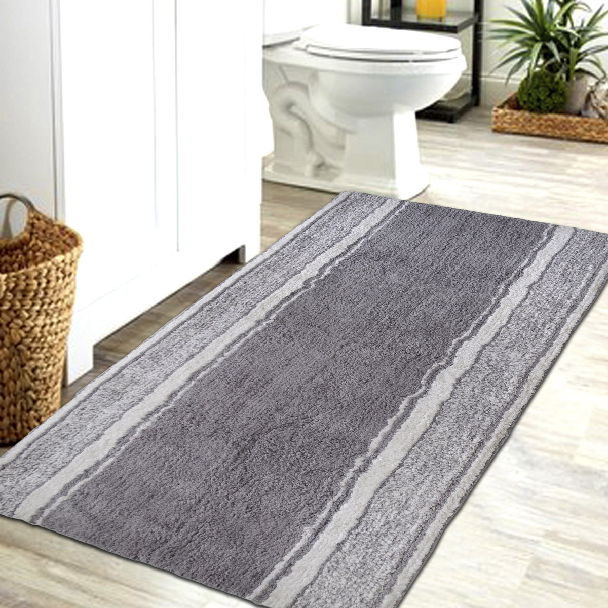 Manhattan Stripe Runner - Gray/White, 24''x60''