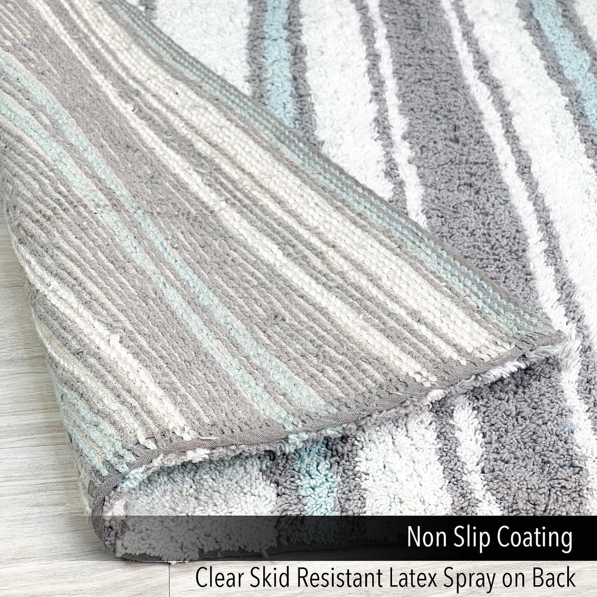 Maui Bath Mat - Grey-Green, 21"x34"