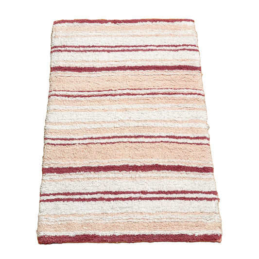 Maui Bath Mat - Rose-White, 21"x34"