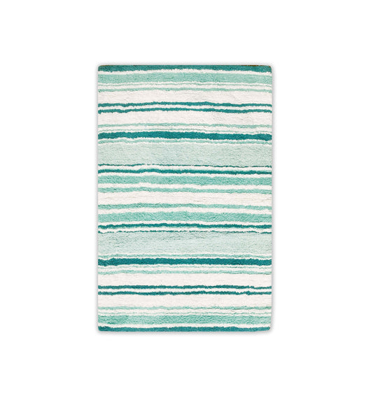 Maui Bath Mat - Teal-White, 21"x34"