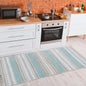 Maui Bath Runner - Coastal Blue/Beige/White, 24"x60"
