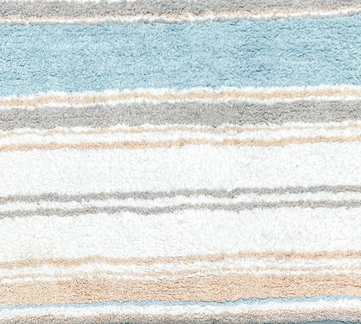 Maui 2 Pc Bath Set-Coastal Blue Beige-White,21''X34''/17''X24''