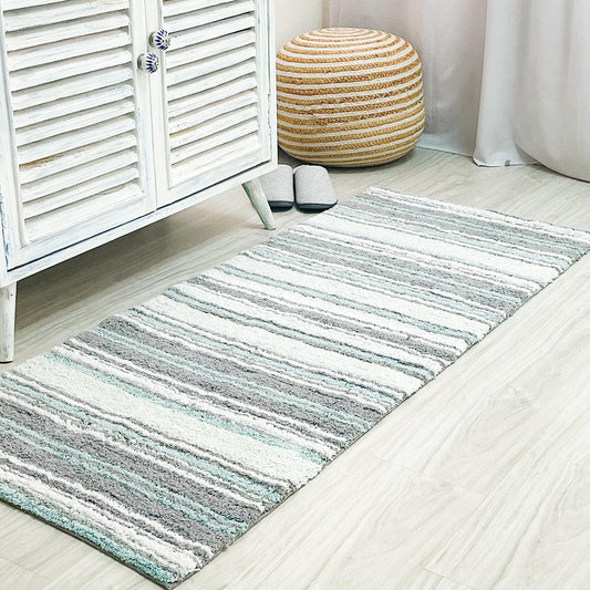 Maui Bath Runner - Grey-Green, 24"x60"