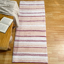 Load image into Gallery viewer, Maui Bath Runner cotton 2&#39;x5&#39; Rose/White
