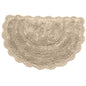 CROCHET SEMI CIRCLE BATH MAT, BEIGE, 20''x32'' 100% COTTON