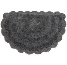 Load image into Gallery viewer, Crochet Semi Circle Bath Mat, Griffin Gray, 20&#39;&#39; X 32&#39;&#39;
