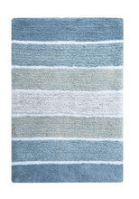 Load image into Gallery viewer, Cordural Stripe Bath Rug cotton 17&#39;&#39;x24&#39;&#39;-Blue-White
