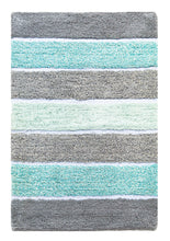 Load image into Gallery viewer, Cordural Stripe Bath Rug cotton 17&#39;&#39;x24&#39;&#39;-Mint Green-Grey
