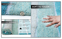 Load image into Gallery viewer, Cordural Stripe Bath Rug cotton 21&#39;&#39;x34&#39;&#39;-Aqua-Turquoise

