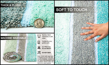 Load image into Gallery viewer, Cordural Stripe Bath Rug cotton 21&#39;&#39;x34&#39;&#39;-Mint Green-Grey
