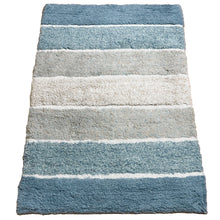 Load image into Gallery viewer, Cordural Stripe Bath Rug cotton 24&#39;&#39;x40&#39;&#39;-Blue-White
