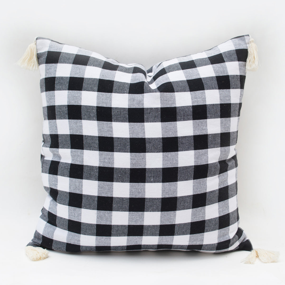 Check Pillow Cover Set Of 2 - Black/White, 18''x18''