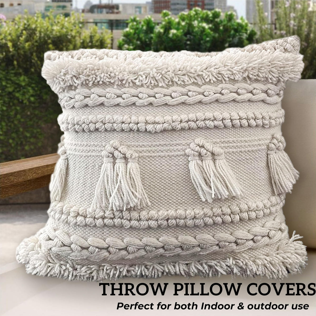Baymont Pillow Cover Set Of 2 - Ivory, 18''x18''