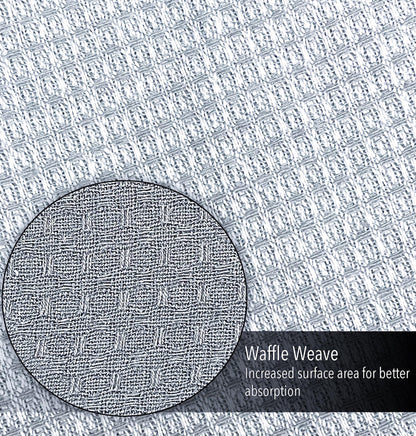 WAFFLE KITCHEN TOWELS SET OF 6, Grey, 18''x28''