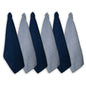 WAFFLE KITCHEN TOWELS SET OF 6, Blue, 18''x28''