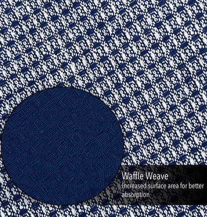 WAFFLE KITCHEN TOWELS SET OF 6, Blue, 18''x28''