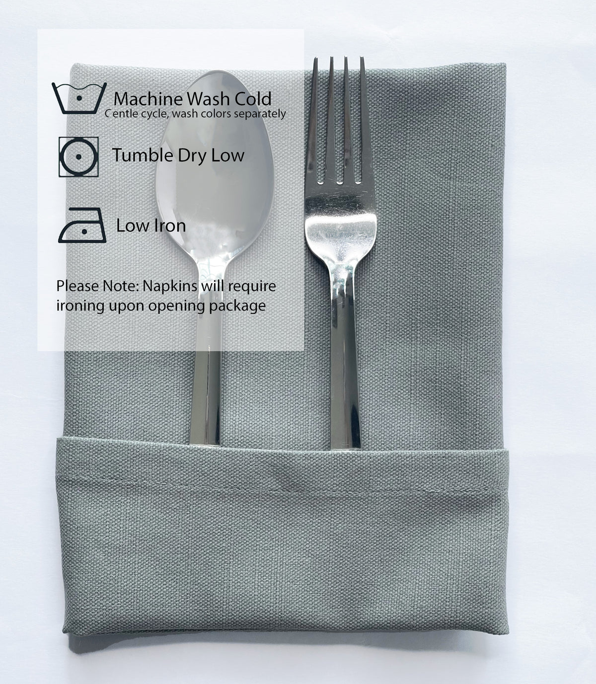 TEXTURED NAPKIN SET OF 12, GREY, 18''x18''