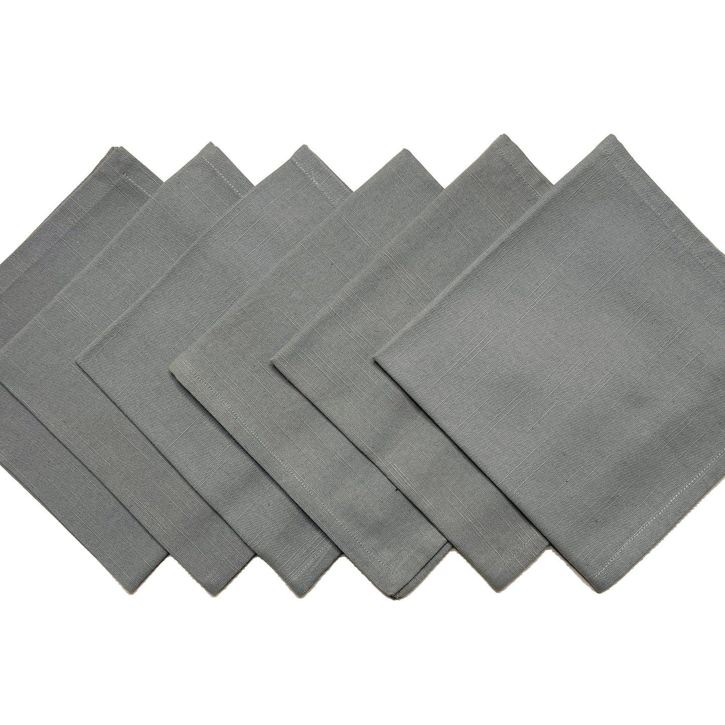 TEXTURED NAPKIN SET OF 6, GREY, 18''x18''