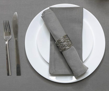 TEXTURED NAPKIN SET OF 6, GREY, 18''x18''