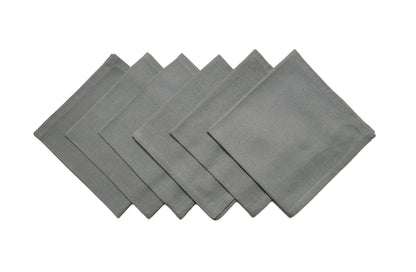 TEXTURED NAPKIN SET OF 6, GREY, 18''x18''
