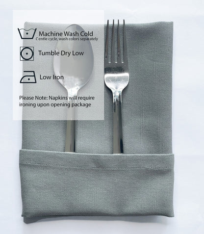 TEXTURED NAPKIN SET OF 6, GREY, 18''x18''