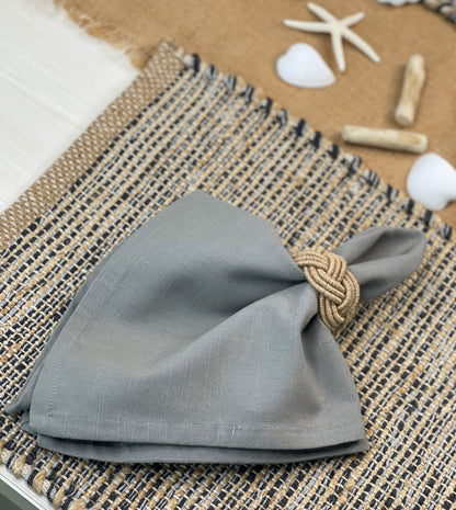 TEXTURED NAPKIN SET OF 6, GREY, 18''x18''