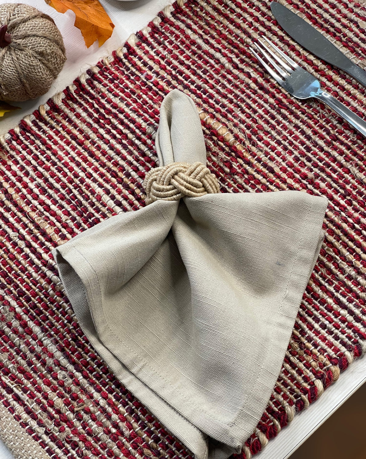 TEXTURED NAPKIN SET OF 6, BEIGE, 18''x18''