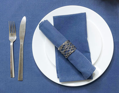 TEXTURED NAPKIN SET OF 6, NAVY, 18''x18''