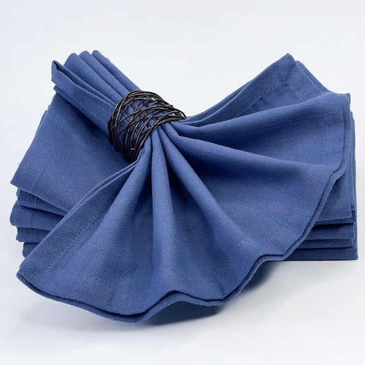 TEXTURED NAPKIN SET OF 6, NAVY, 18''x18''