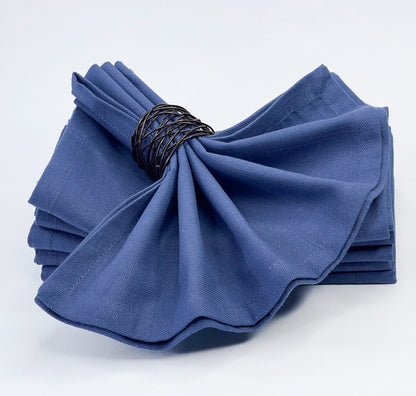 TEXTURED NAPKIN SET OF 6, NAVY, 18''x18''