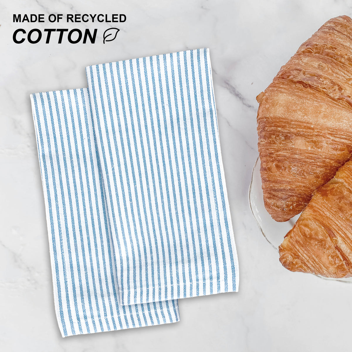 CLASSIC PINSTRIPE NAPKINS SET OF 12, 18''x18'', Blue-White