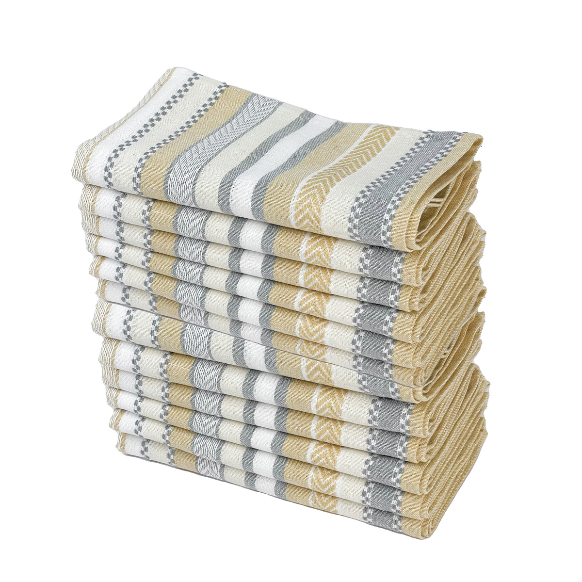 WOVEN SALSA STRIPE NAPKINS SET OF 12, 18''x18'', Beige