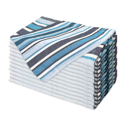 WOVEN SALSA STRIPE NAPKINS SET OF 12, 18''x18'', Blues