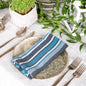 WOVEN SALSA STRIPE NAPKINS SET OF 12, 18''x18'', Blues