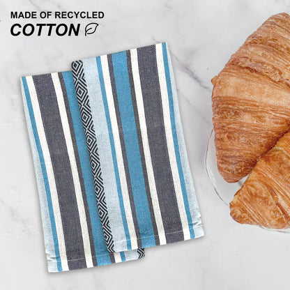 WOVEN SALSA STRIPE NAPKINS SET OF 12, 18''x18'', Blues