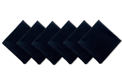 CLASSIC SOLID NAPKIN SET OF 6, Black, 18''x18''.