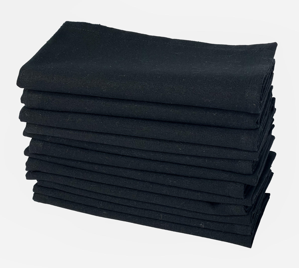 CLASSIC SOLID NAPKIN SET OF 12, 18''x18'', Black