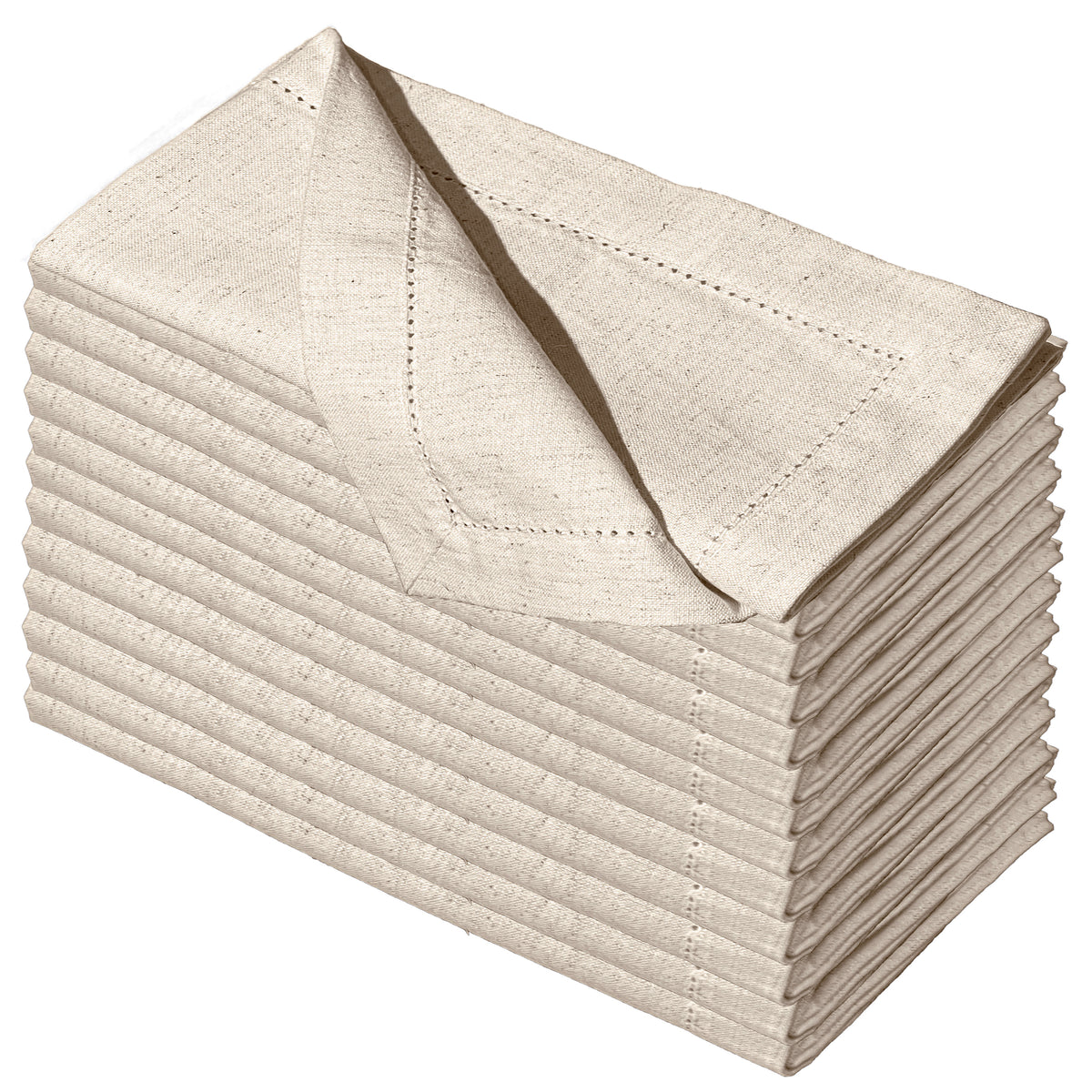 LUXOR NAPKINS SET OF 12, 18''x18'', CREAM
