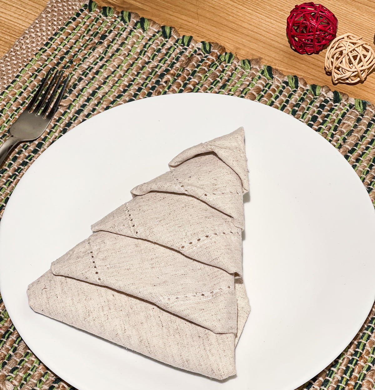 LUXOR NAPKINS SET OF 12, 18''x18'', CREAM