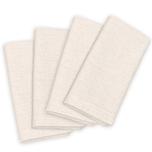 LUXOR NAPKINS SET OF 4, 18''x18'', CREAM
