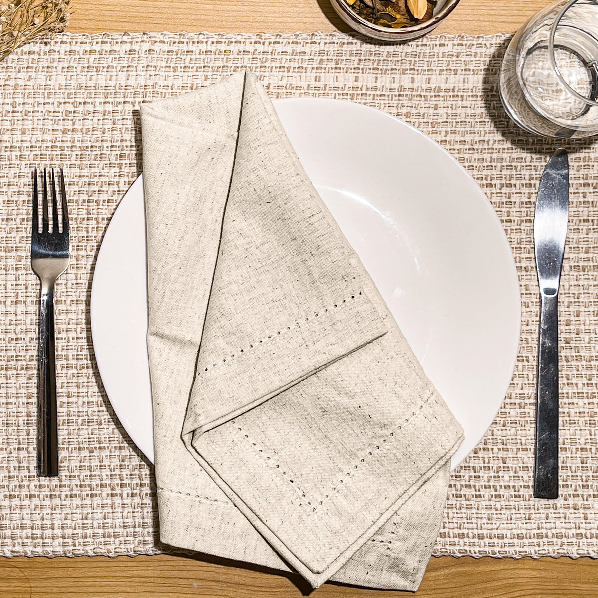 LUXOR NAPKINS SET OF 4, 18''x18'', CREAM