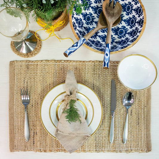 Jute Placemat Set Of 4 - Natural Jute, 13''x19''
