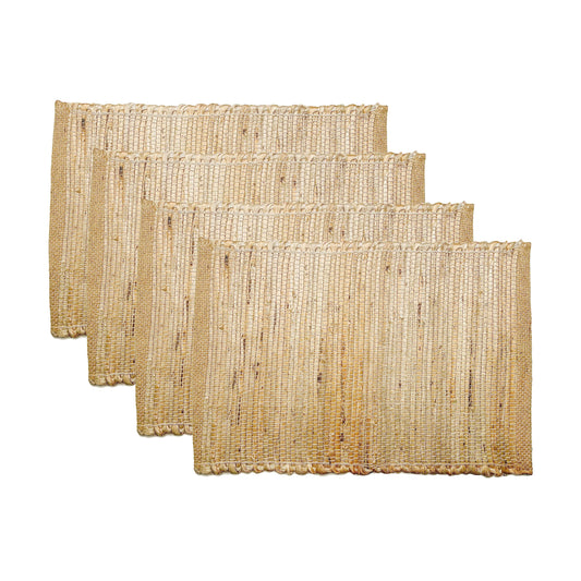 Jute Placemat Set Of 4 - Natural Jute, 13''x19''