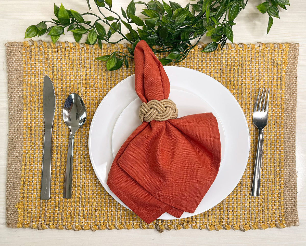 Ombre Placemats Set Of 4 - Natural/Sunflower Gold, 13''x19''