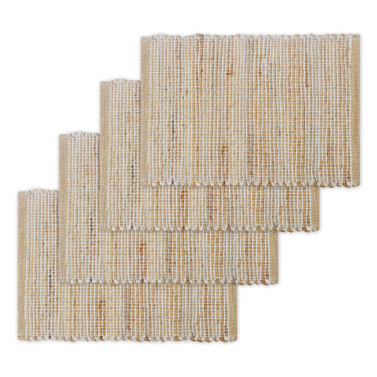 Ombre Placemats Set Of 4 - Natural/Ivory, 13''x19''