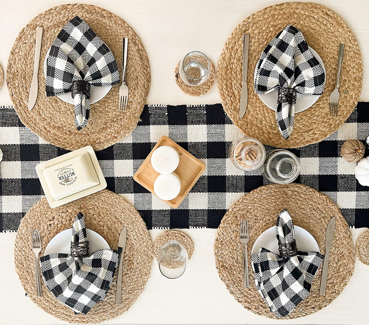 Jute Round Placemat Set Of 4 - Natural Jute, 14'' Rnd.