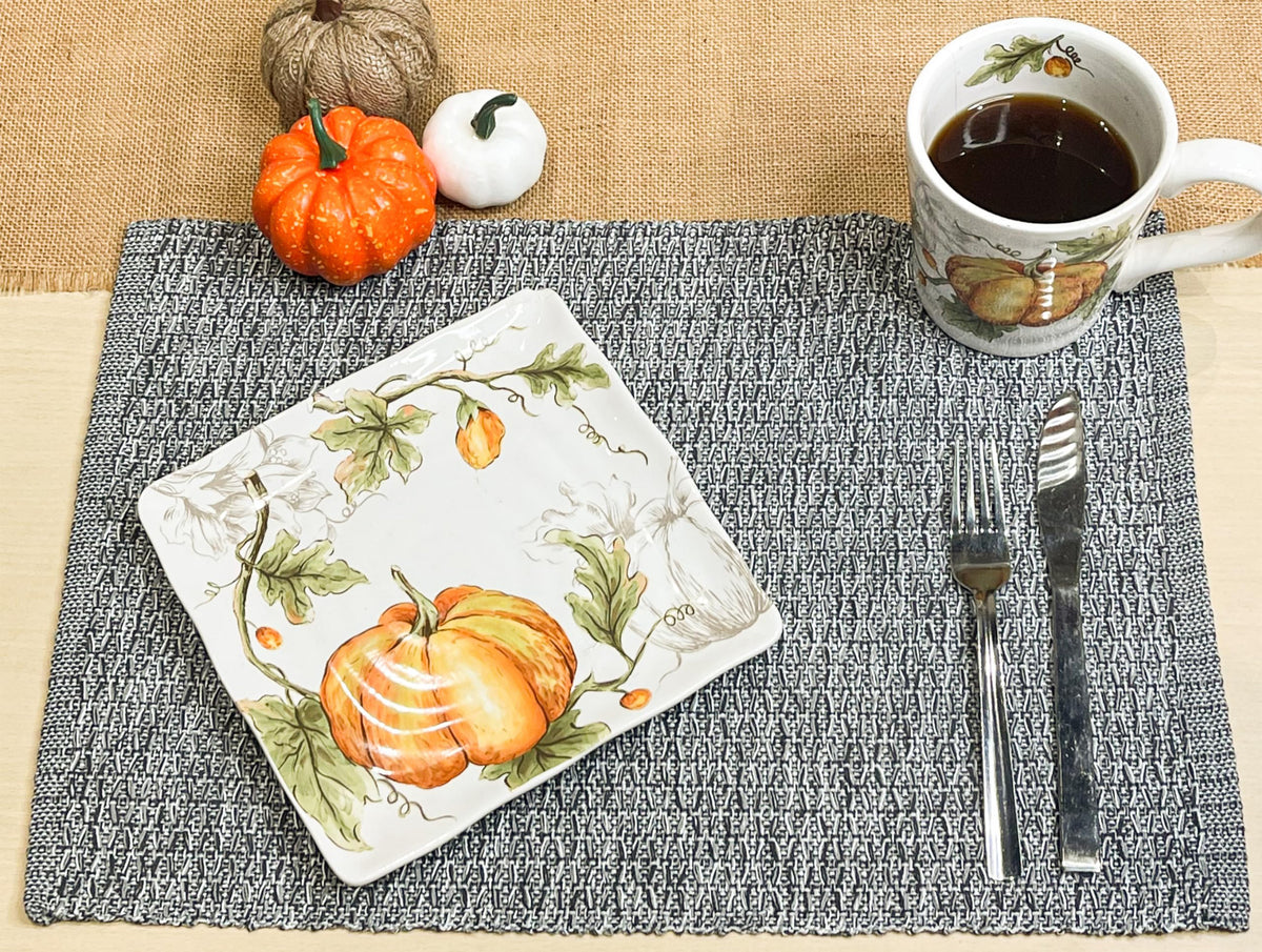 HONEYCOMB PLACEMATS SET OF 6, Greys, 13''x19''.