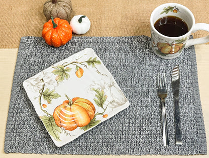 HONEYCOMB PLACEMATS SET OF 6, Greys, 13''x19''.